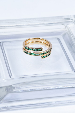 Green zircon ring